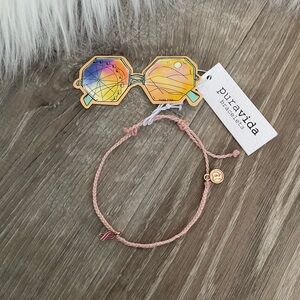 💝💕Pura Vida Rose Gold Enamel Pink Ribbon Adjustable Bracelet